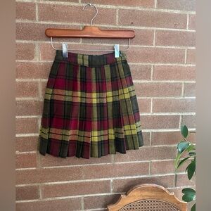Vintage Benetton pleated wool blend skirt